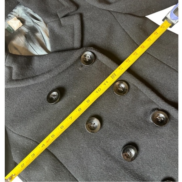J. Crew Women's Black Double Breasted Wool Blend Peacoat - Picture 8 of 9